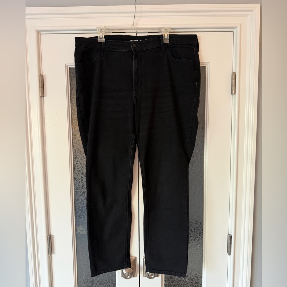 Old Navy Black O.G. Wow High Rise Straight Jeans